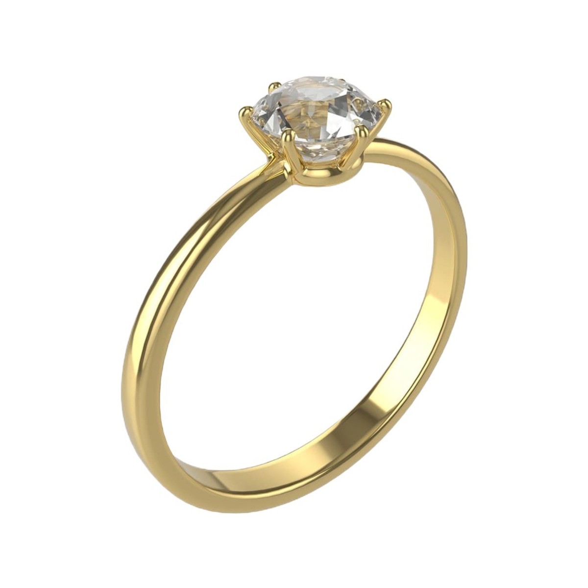 Anello Oro Giallo con Diamante Naturale Anello Oro Giallo con Diamante Naturale