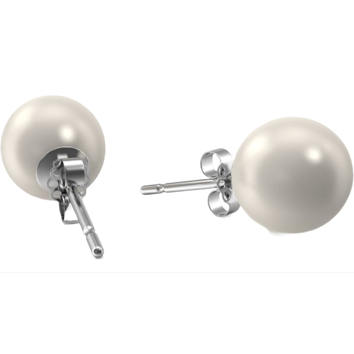 Orecchini Oro Bianco con Perle 9 mm