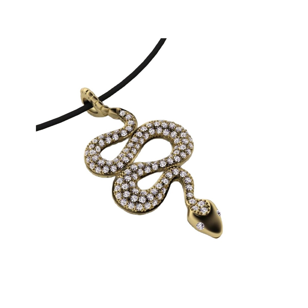 Ciondolo Serpente con Diamanti