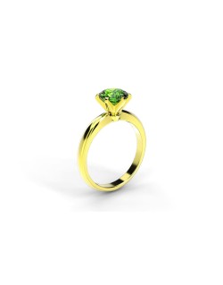 Anello Solitario con Smeraldo Naturale