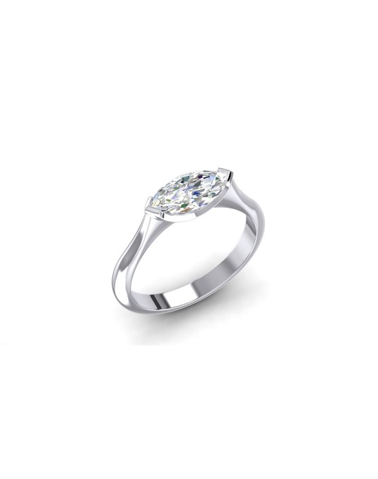 Anello Fidanzamento Diamante Marquise Naturale