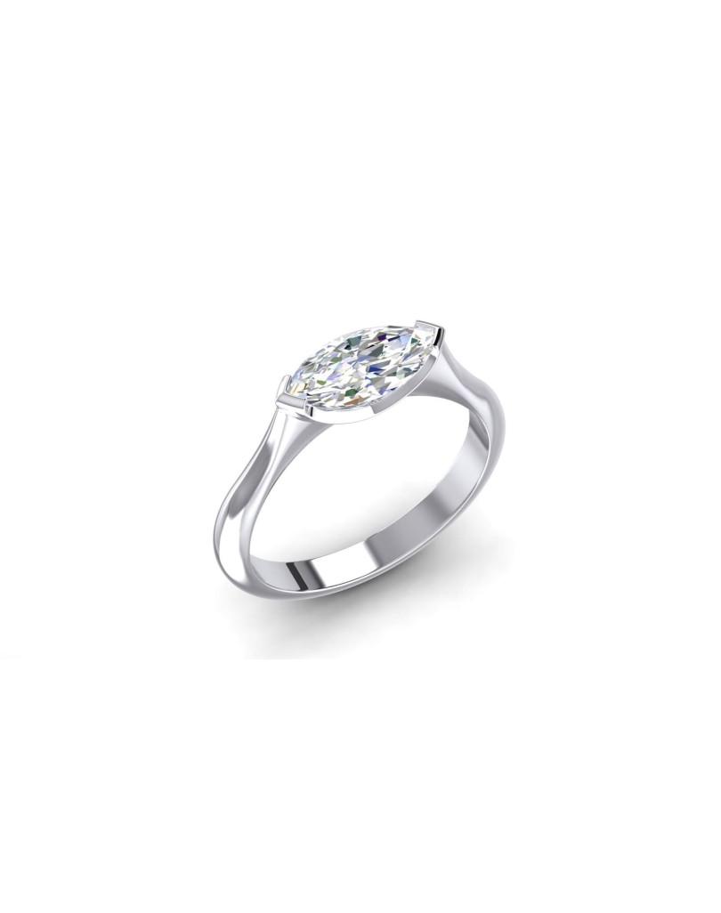 Anello Fidanzamento Diamante Marquise Naturale