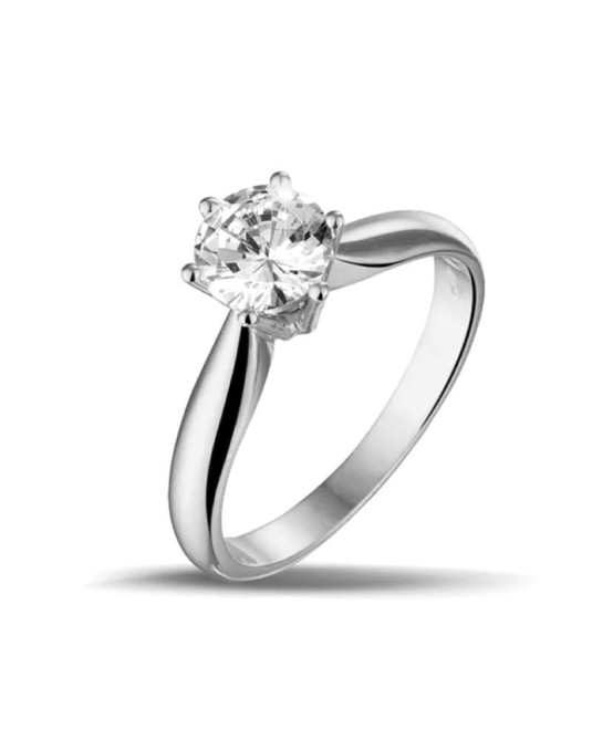 Solitario a Sei Griffe con Diamante