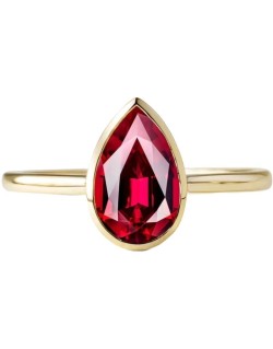 Anello Rubino Goccia Naturale