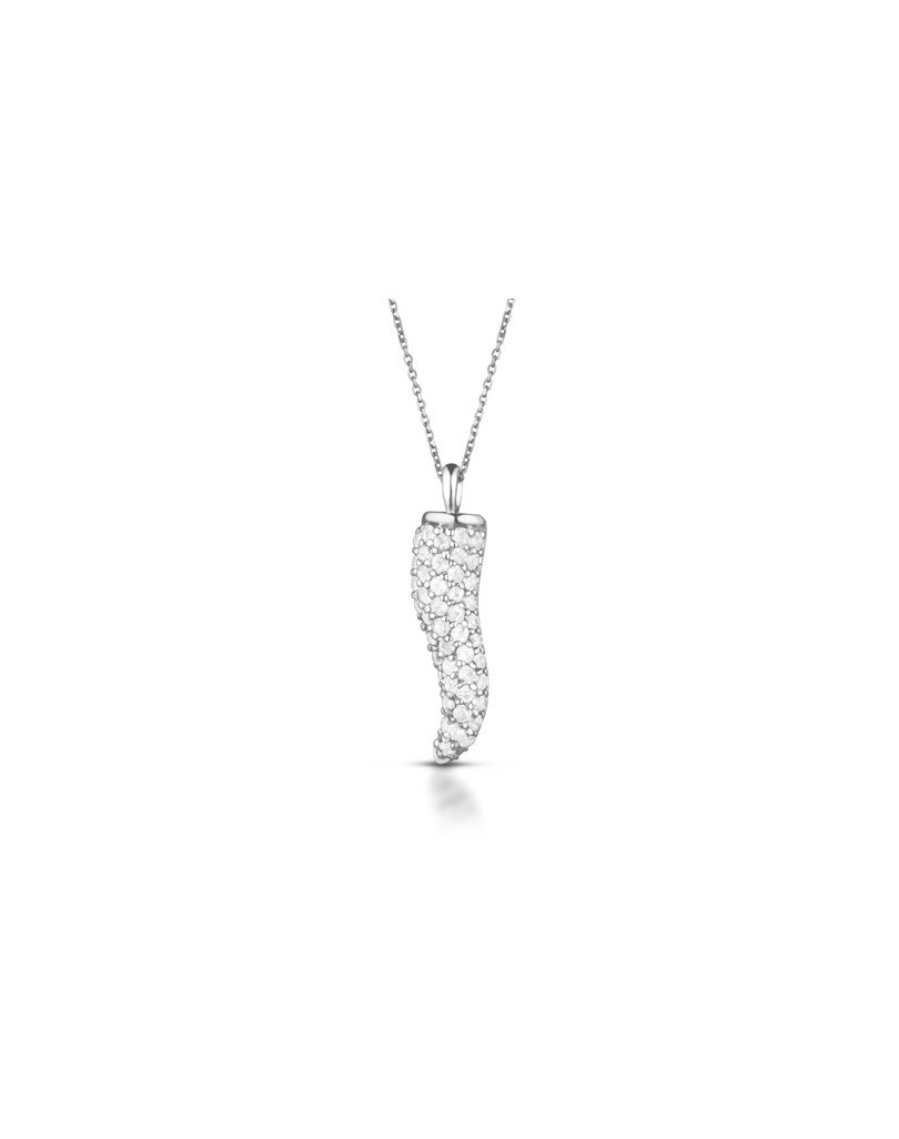 CIONDOLO FANTASIA IN ORO BIANCO 18 K CON DIAMANTI NATURALI E VVS