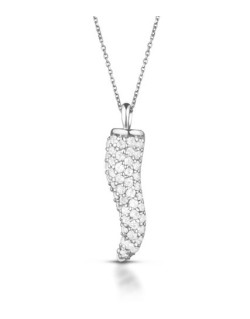 CIONDOLO FANTASIA IN ORO BIANCO 18 K CON DIAMANTI NATURALI E VVS