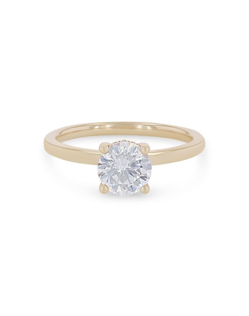 Anello in Oro Giallo con Diamante Vari Carati