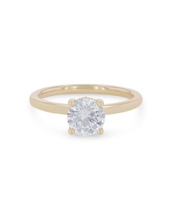 Anello in Oro Giallo con Diamante Vari Carati