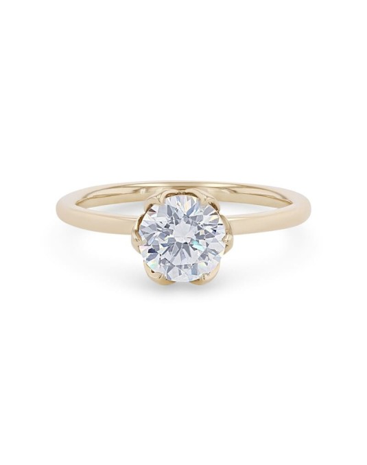 Solitario in Oro Giallo con Diamante Vari Carati