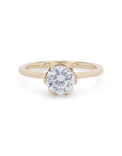 Solitario in Oro Giallo con Diamante Vari Carati