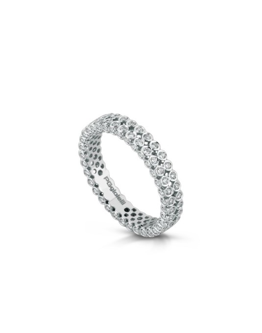 Anello Eternity A 2 File con Diamanti