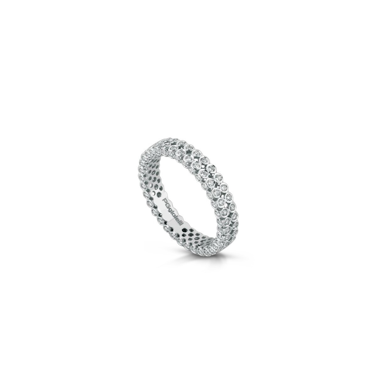 Anello Eternity A 2 File con Diamanti
