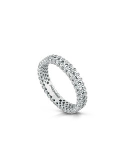 Anello Eternity A 2 File con Diamanti