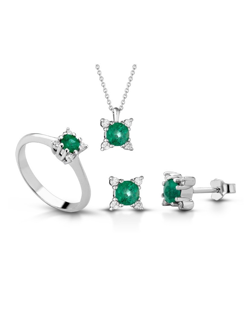Parure Smeraldi e Diamanti