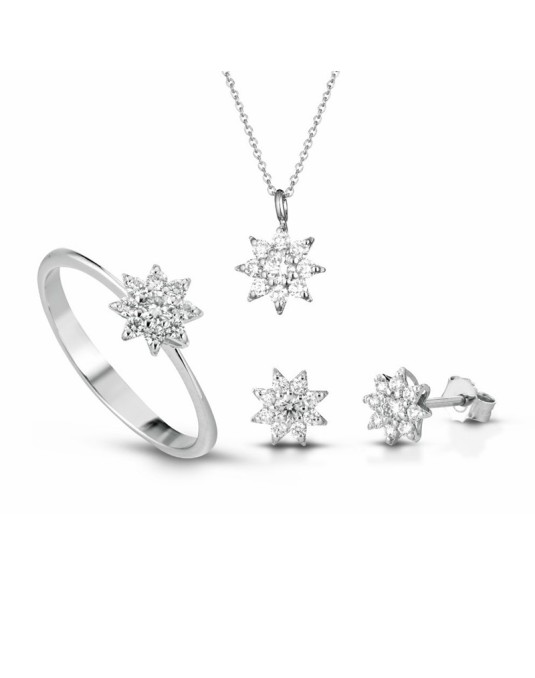 Parure Stella in Oro Bianco