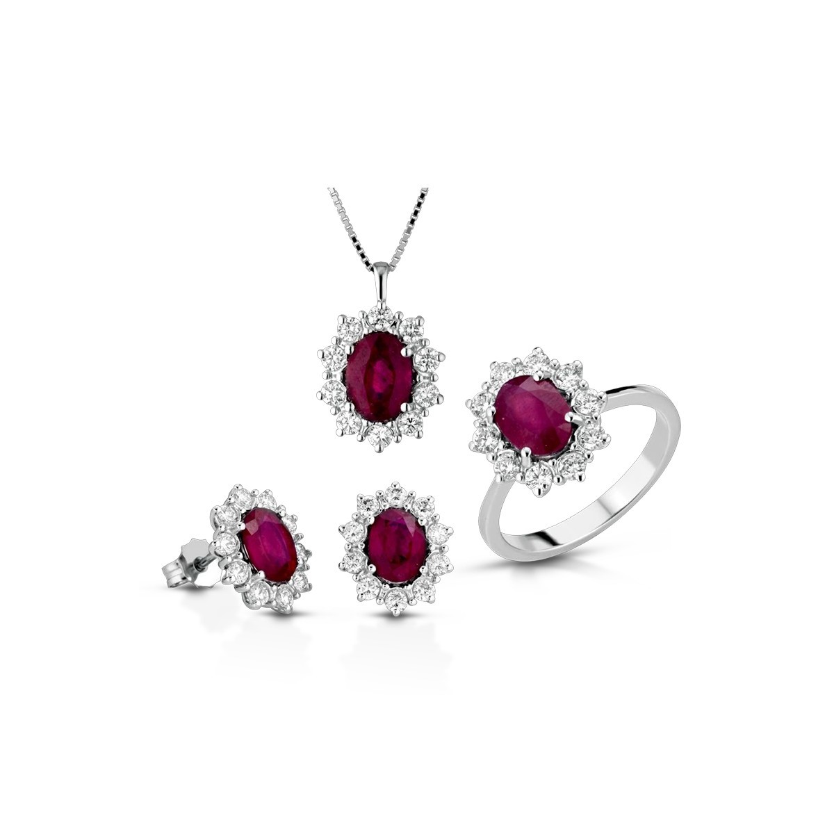 Parure Rubini e Diamanti