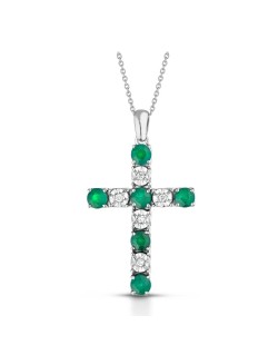 Croce Smeraldi e Diamanti Naturali