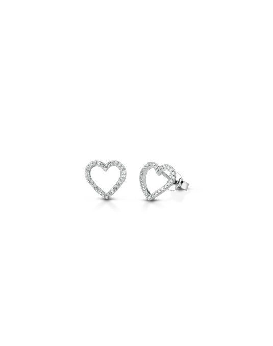 Orecchini Forma Cuore con Diamanti E-VVS2