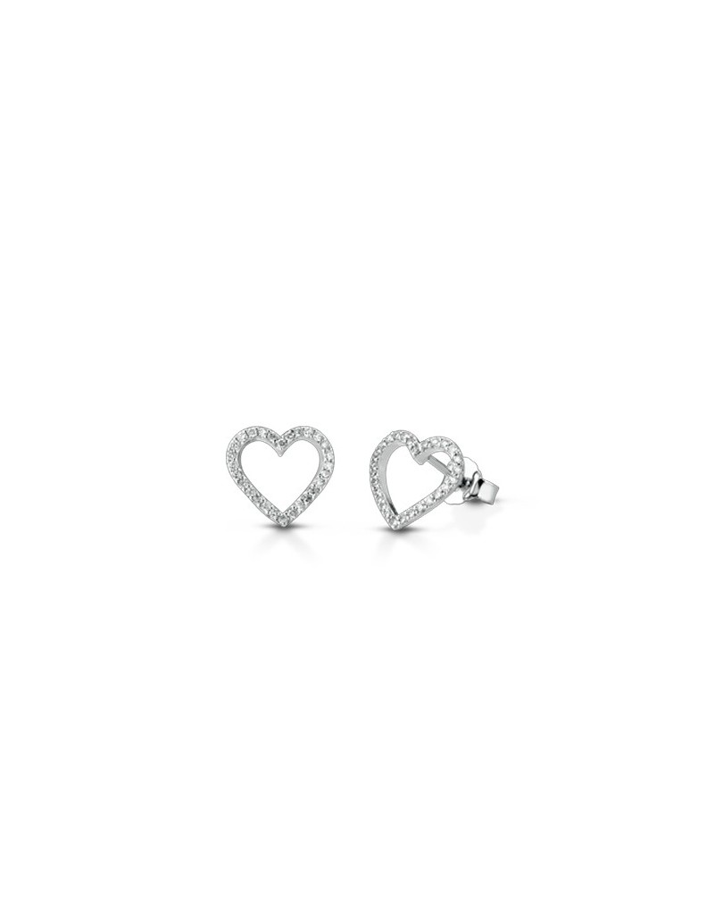 Orecchini Forma Cuore con Diamanti E-VVS2
