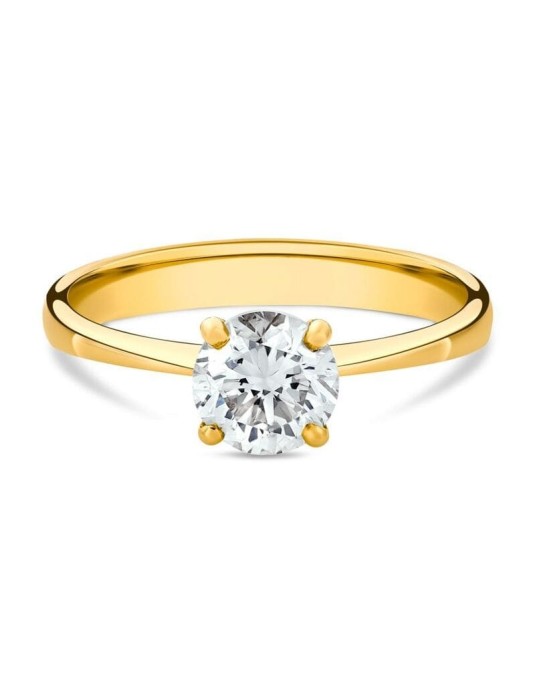 Anello Matrimonio Oro Giallo e Diamante
