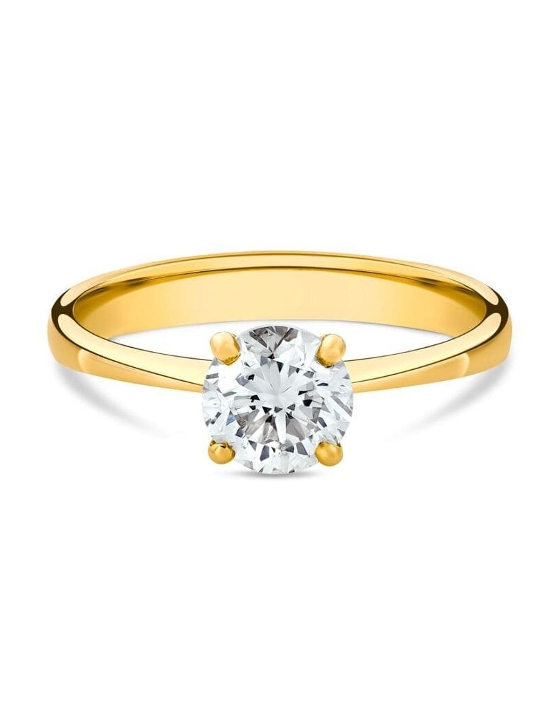 Anello Matrimonio Oro Giallo e Diamante