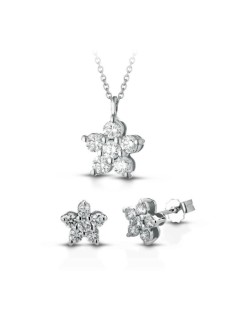 Parure Fiore Di Loto Con Diamanti Naturali