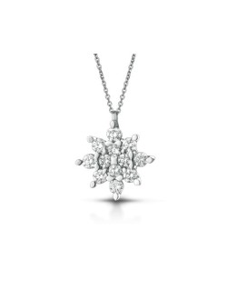 CIONDOLO FANTASIA IN ORO BIANCO 18 K CON DIAMANTI NATURALI E VVS