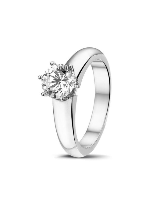 Anello Matrimonio con Diamante Solitario