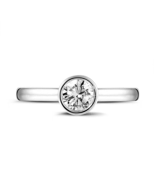 Anello Anniversario con Diamante Solitario