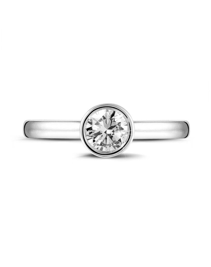 Anello Anniversario con Diamante Solitario