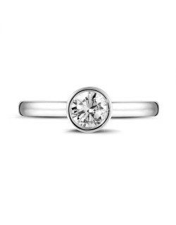 Anello Anniversario con Diamante Solitario