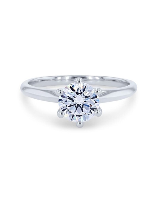 Anello Sposa con Diamante Solitario