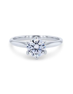 Anello Sposa con Diamante Solitario