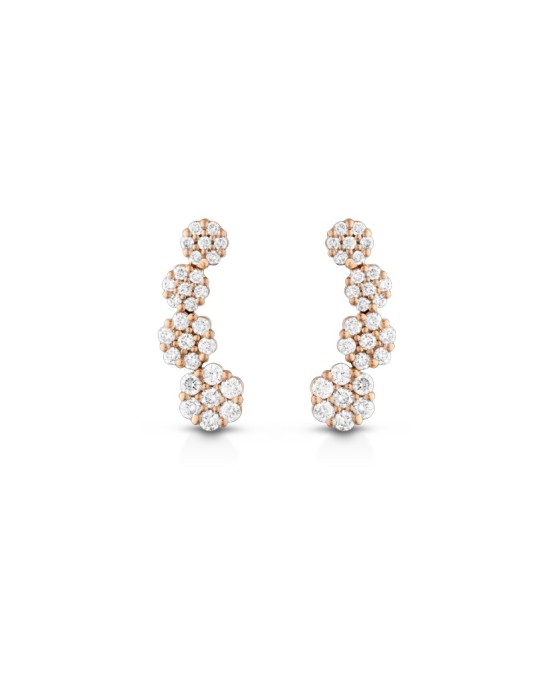 Orecchini Oro Rosa e Diamanti
