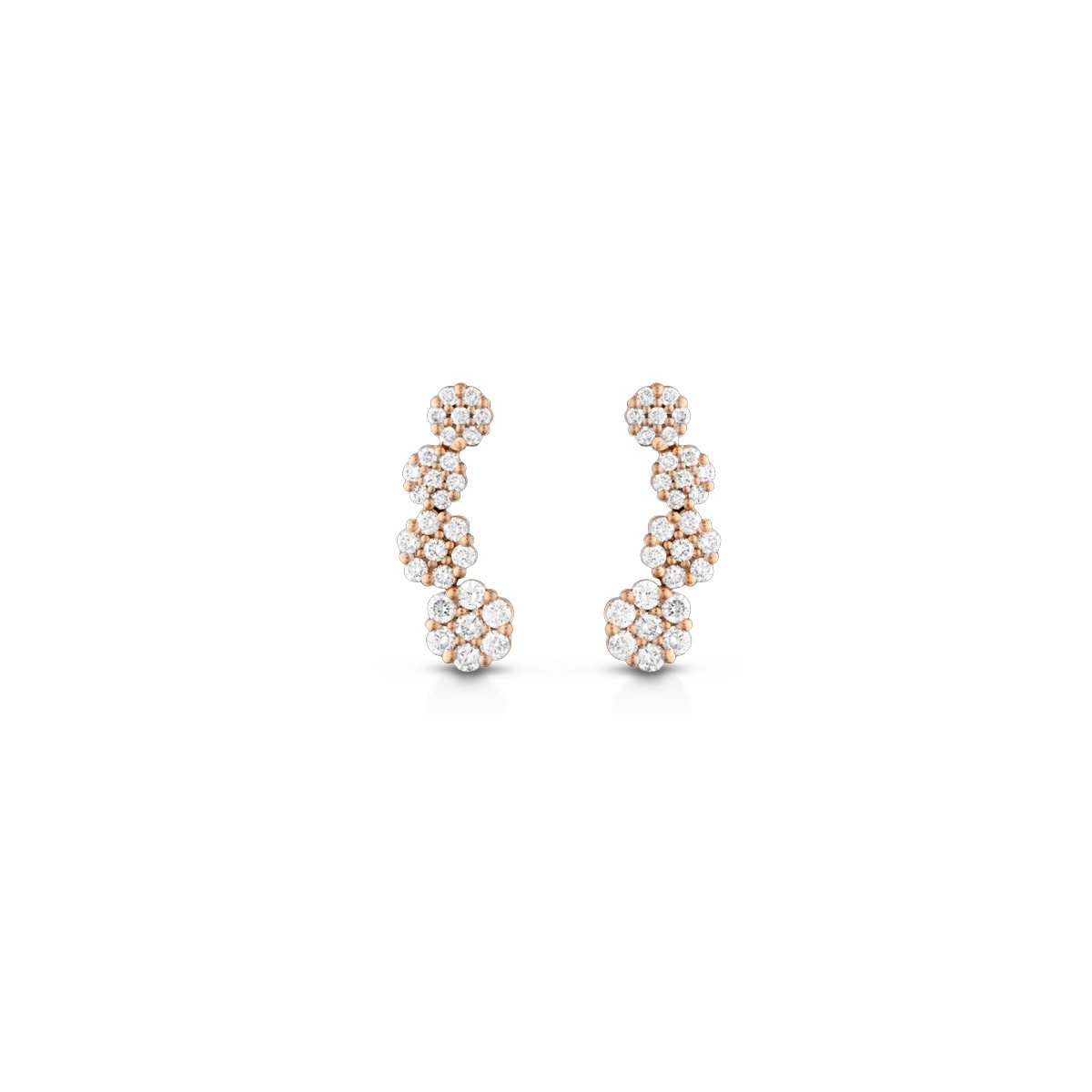 Orecchini Oro Rosa e Diamanti