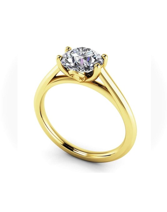 Anello Di Matrimonio con Diamante Solitario