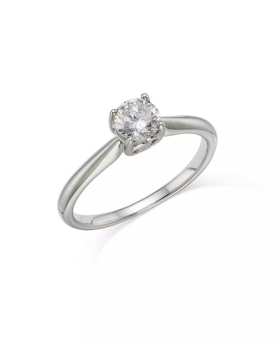 Anello Fidanzamento Diamante Centrale Naturale
