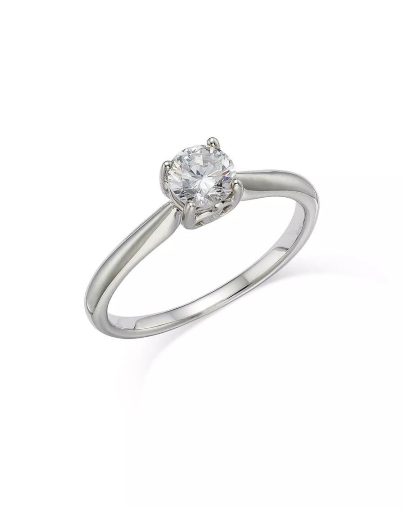 Anello Fidanzamento Diamante Centrale Naturale