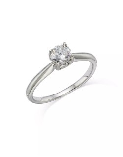 Anello Fidanzamento Diamante Centrale Naturale
