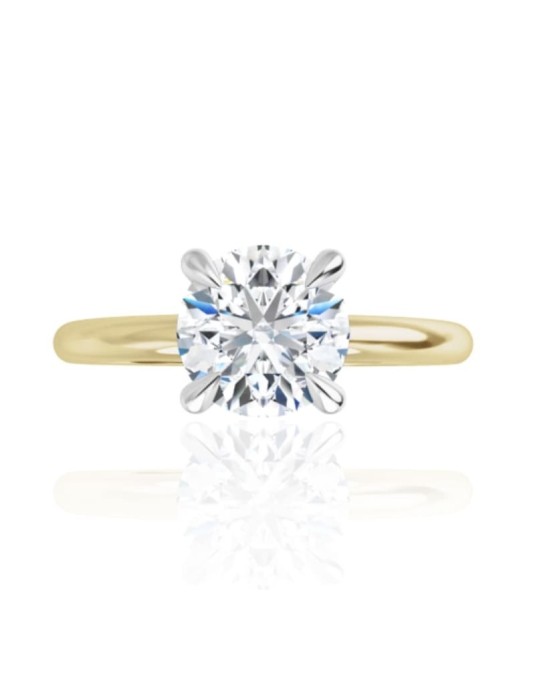 Solitario Oro Giallo Scermino con Diamante