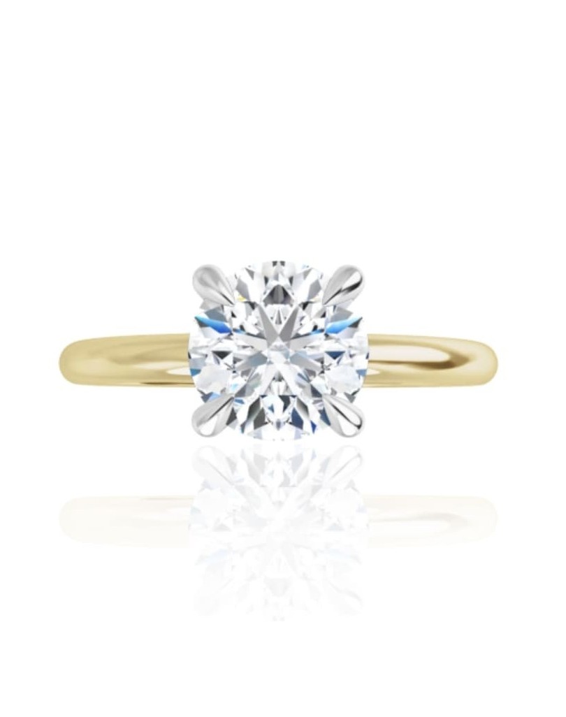 Solitario Oro Giallo Scermino con Diamante