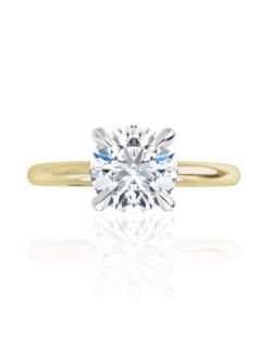 Solitario Oro Giallo Scermino con Diamante