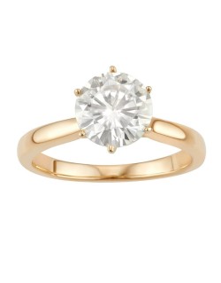 Anello Solitario in Oro Giallo Con Diamante