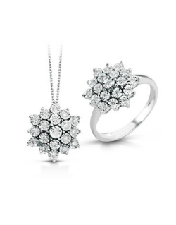 Parure Solare in Oro Bianco