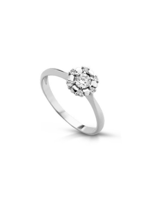 Anello Girasole con Diamanti