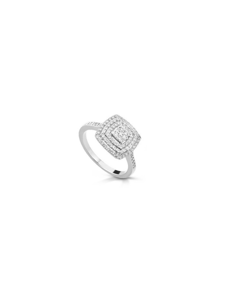Anello Halo con Diamanti