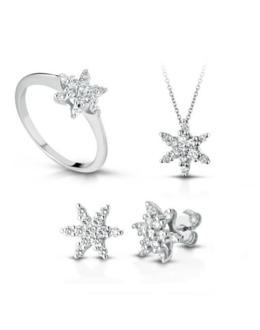 Parure Neve in Oro Bianco