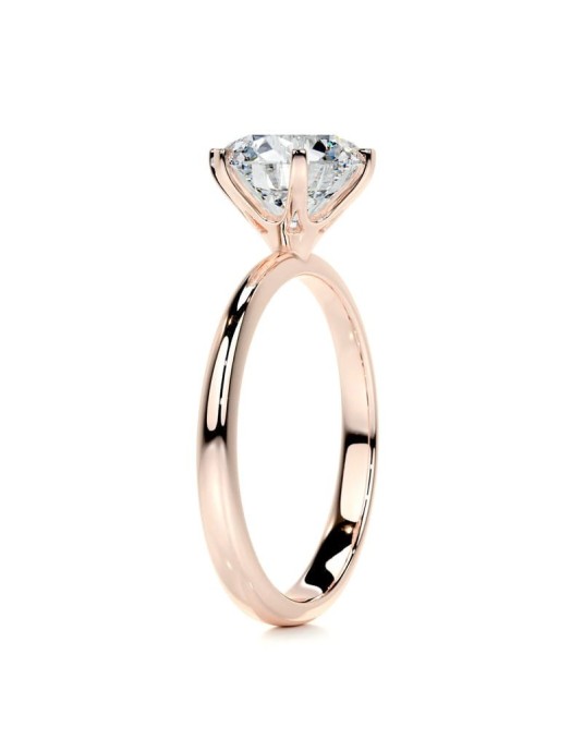 Anello Per Fidanzamento Oro Rosa con Diamante 1 carato