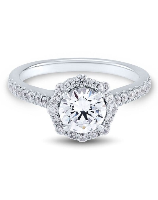Anello Elegante Halo con Diamanti