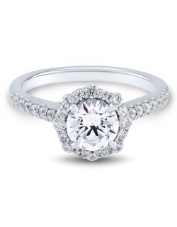 Anello Elegante Halo con Diamanti